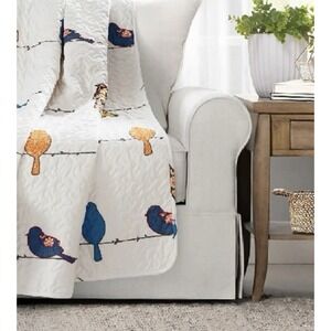 Rowley Birds Throw Blanket 60" x 50" Multicolor Put a Bird On It! Lush Decor